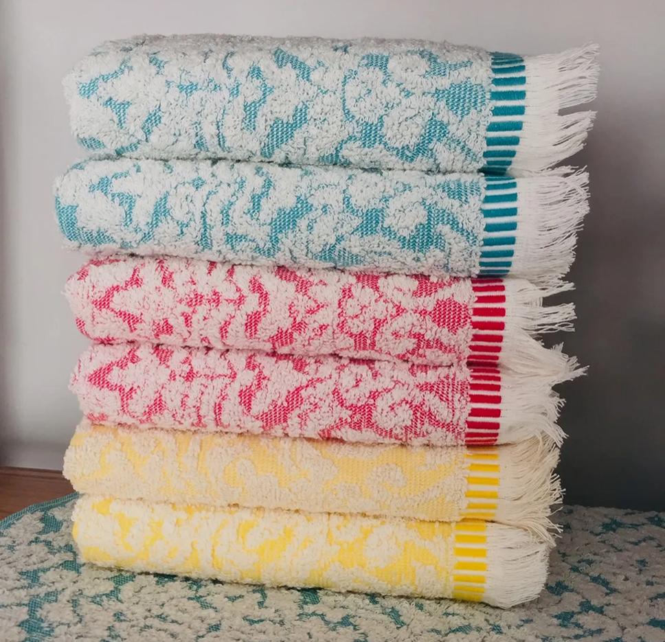 50x90 El Yüz Havlu Seti Jakarlı 6 Adet